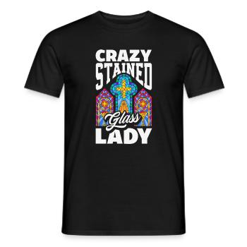 Art du vitrail Artiste du vitrail - T-shirt homme - noir - Devant - AI Model Male 178 light (178cm)