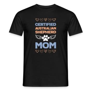 Maman berger australien certifiée - T-shirt homme - noir - Devant - AI Model Male 178 light (178cm)