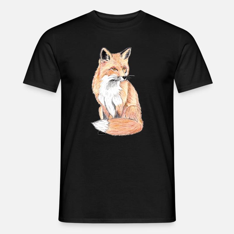 Kleiner Waldfuchs - ein sanfter Begleiter - Männer T-Shirt - Schwarz