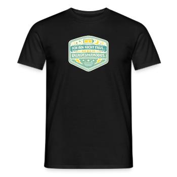 Ich bin im Energiesparmodus - Männer T-Shirt - Schwarz - Vorne - AI Model Male 178 light (178cm)