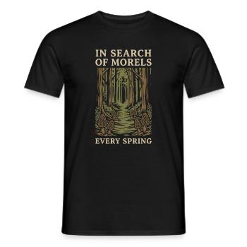 Morchelpilz-jäger Wilde Morchelpilze Auf - Männer T-Shirt - Schwarz - Vorne - AI Model Male 178 light (178cm)