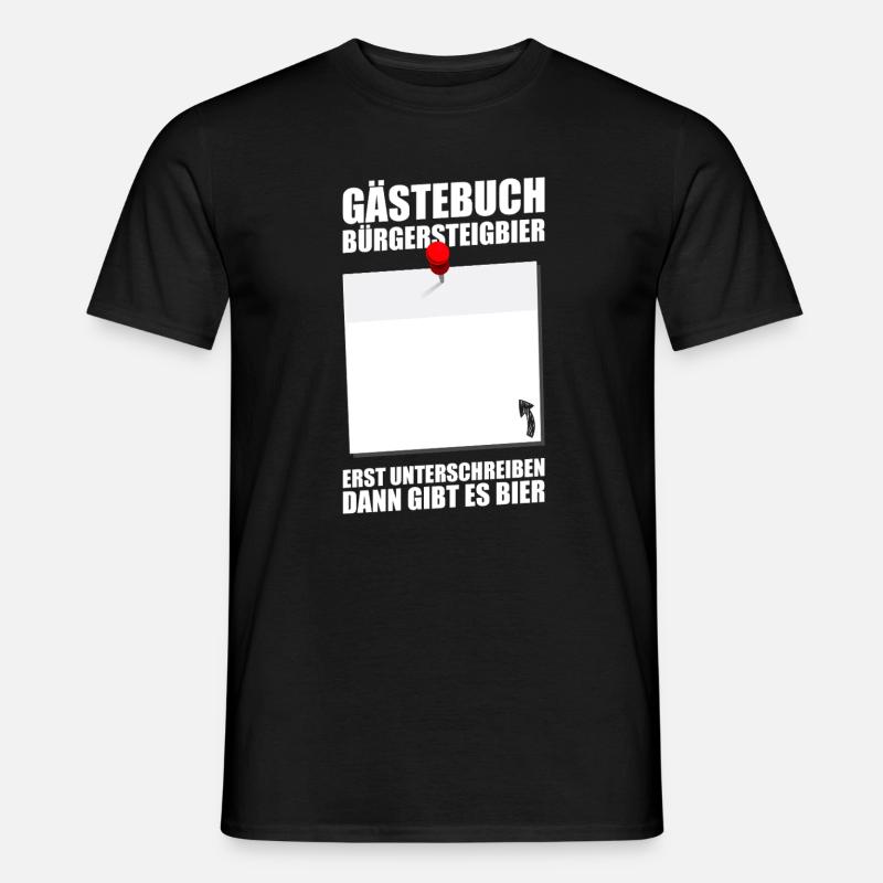 Gästebuch Bürgersteigbier Ortskontrollfahrt OKF - Männer T-Shirt - Schwarz