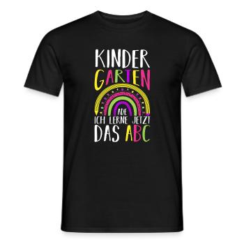 Kindergarten Ade Ich Lerne Jetzt Das ABC - Männer T-Shirt - Schwarz - Vorne - AI Model Male 178 light (178cm)