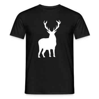Cerf - T-shirt homme - noir - Devant - AI Model Male 178 light (178cm)