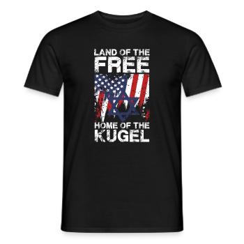  Land Of The Free Home Of The Kugel Design Mit - Männer T-Shirt - Schwarz - Vorne - AI Model Male 178 light (178cm)