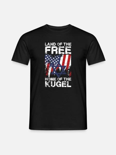  Land Of The Free Home Of The Kugel Design Mit - Mænd T-shirt - sort