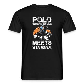Polo où le style rencontre l’endurance - T-shirt homme - noir - Devant - AI Model Male 178 light (178cm)