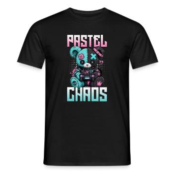 Pastel Goth Soft Goth Gaming Gamer - Men's T-Shirt - black - Front - AI Model Male 178 light (178cm)