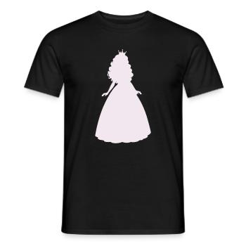 Princess silhouette in lilac - Men's T-Shirt - black - Front - AI Model Male 178 light (178cm)