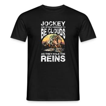  Jockey Are Often Considered To Be Clouds As They - Männer T-Shirt - Schwarz - Vorne - AI Model Male 178 light (178cm)