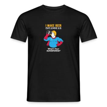 Drinking Drinking I Make Beer Disappear Gift - Men's T-Shirt - black - Front - AI Model Male 178 light (178cm)