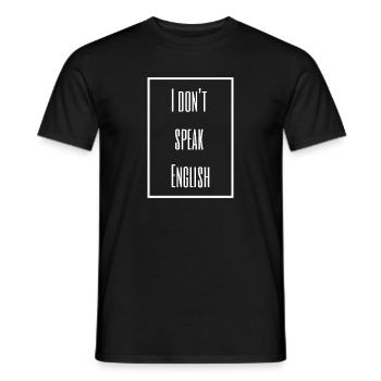 Je ne parle pas anglais - phrase anglaise - T-shirt homme - noir - Devant - AI Model Male 178 light (178cm)