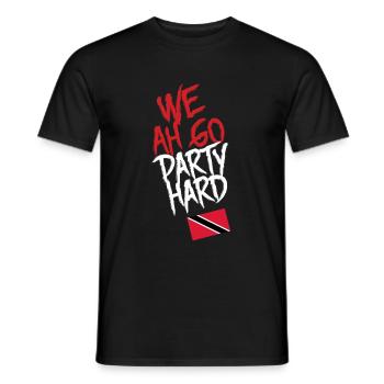 We Ah Go Party Hard Trinidad Tobago Flag Caraïbes - T-shirt homme - noir - Devant - AI Model Male 178 light (178cm)