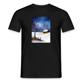 Landscape - Men's T-Shirt - black - Front - AI Model Male 178 light (178cm)