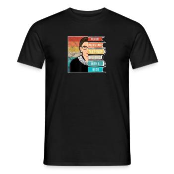 Never Underestimate The Power of A Girl With Book - T-shirt homme - noir - Devant - AI Model Male 178 light (178cm)
