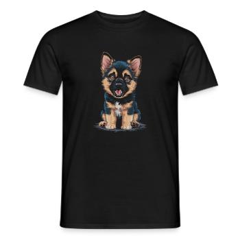 Deutscher Schäferhund Hund Hunderasse - Männer T-Shirt - Schwarz - Vorne - AI Model Male 178 light (178cm)