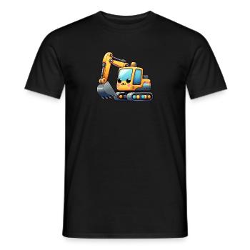 Excavatrice pour enfants - T-shirt homme - noir - Devant - AI Model Male 178 light (178cm)