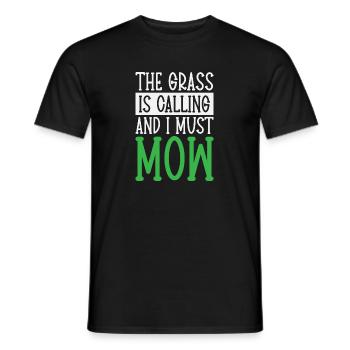 L’herbe appelle à Mow Gardener - T-shirt homme - noir - Devant - AI Model Male 178 light (178cm)