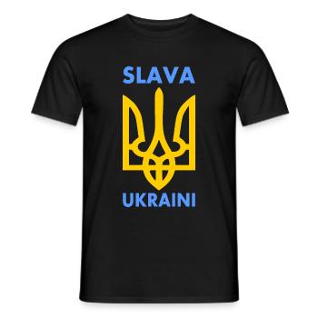 Slava ukraini - Männer T-Shirt - Schwarz - Vorne - AI Model Male 178 light (178cm)