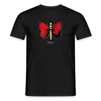 STAYHOPPY - Männer T-Shirt - Schwarz - Vorne - AI Model Male 178 light (178cm)