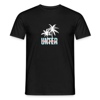 Under the palm trees 2 - Men's T-Shirt - black - Front - AI Model Male 178 light (178cm)