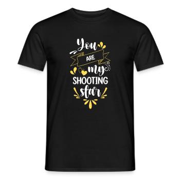Shooting Star Telescope Space - Men's T-Shirt - black - Front - AI Model Male 178 light (178cm)