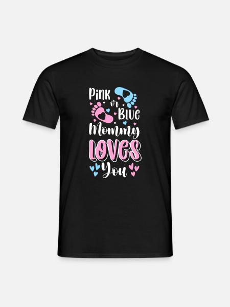Babybauch Mutter Mama - Männer T-Shirt - Schwarz