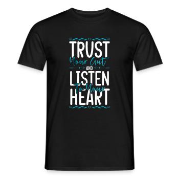 Positive Yoga Exercise Self-Love - Men's T-Shirt - black - Front - AI Model Male 178 light (178cm)