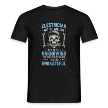 Electronics Technician Electric Flash - Men's T-Shirt - black - Front - AI Model Male 178 light (178cm)