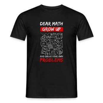 Problèmes, solutions, dictons, peu importe - T-shirt homme - noir - Devant - AI Model Male 178 light (178cm)
