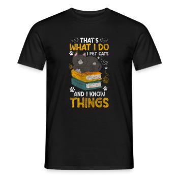 Katze Internet Katzenlady Tierliebe - Männer T-Shirt - Schwarz - Vorne - AI Model Male 178 light (178cm)