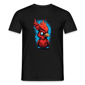 Cardinal Vogel Cardinal Rouge - T-shirt homme - noir - Devant - AI Model Male 178 light (178cm)