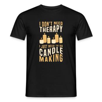 bougie date sortie mèche - T-shirt homme - noir - Devant - AI Model Male 178 light (178cm)