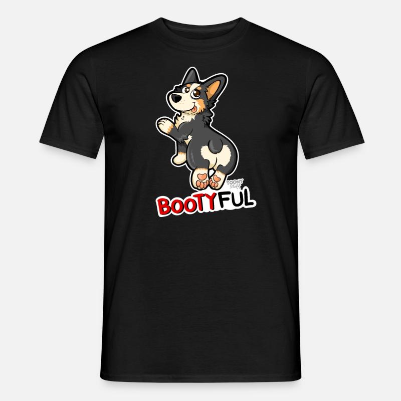 Bootyful Corgi - Men’s T-shirt - black