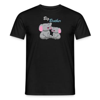Elephants - Big Brother - Men's T-Shirt - black - Front - AI Model Male 178 light (178cm)