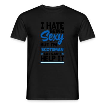 Schottisches Schottland Schottische Flagge Zitat - Männer T-Shirt - Schwarz - Vorne - AI Model Male 178 light (178cm)