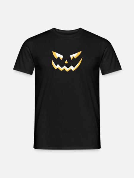 Kürbis Helloween - Männer T-Shirt - Schwarz