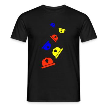 Firefighter helmet - Men's T-Shirt - black - Front - AI Model Male 178 light (178cm)