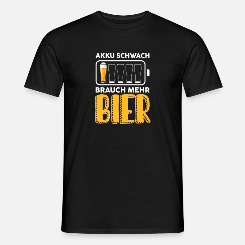 Bier und bewegung - Männer T-Shirt - Schwarz