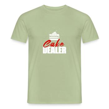 Marchand de gâteaux Détaillant de biscuits Boulanger Amateur de pâtisserie - T-shirt homme - vert sauge - Devant - AI Model Male 178 light (178cm)