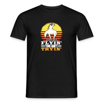 Rodéo américain Cowboy Horse Bull Riding - T-shirt homme - noir - Devant - AI Model Male 178 light (178cm)