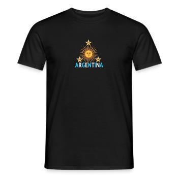 Argentinien 3 Sterne - Männer T-Shirt - Schwarz - Vorne - AI Model Male 178 light (178cm)