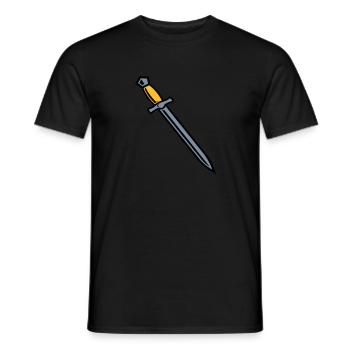 Schwert - Männer T-Shirt - Schwarz - Vorne - AI Model Male 178 light (178cm)