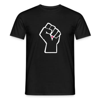 Revolution mit Herz und Toleranz - Männer T-Shirt - Schwarz - Vorne - AI Model Male 178 light (178cm)