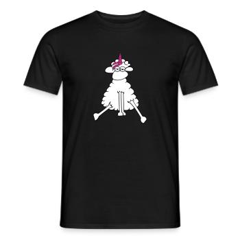 Einhorn locke - Männer T-Shirt - Schwarz - Vorne - AI Model Male 178 light (178cm)