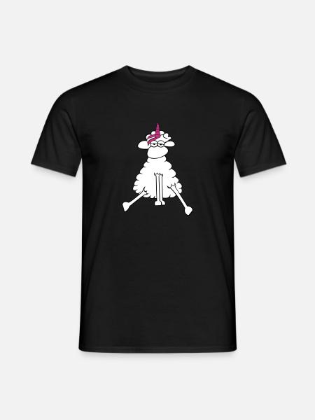 Einhorn locke - Männer T-Shirt - Schwarz