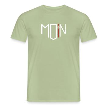 good morning - Men's T-Shirt - sage - Front - AI Model Male 178 light (178cm)