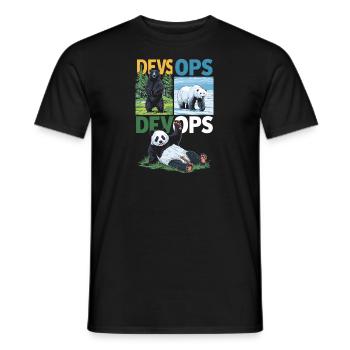 Devops - Männer T-Shirt - Schwarz - Vorne - AI Model Male 178 light (178cm)