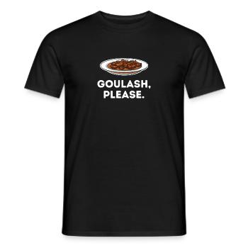 Goulash Please Funny Meat And Vegetables Lover - Men's T-Shirt - black - Front - AI Model Male 178 light (178cm)