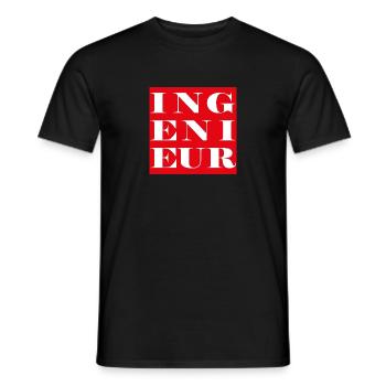 Engineer - Men's T-Shirt - black - Front - AI Model Male 178 light (178cm)